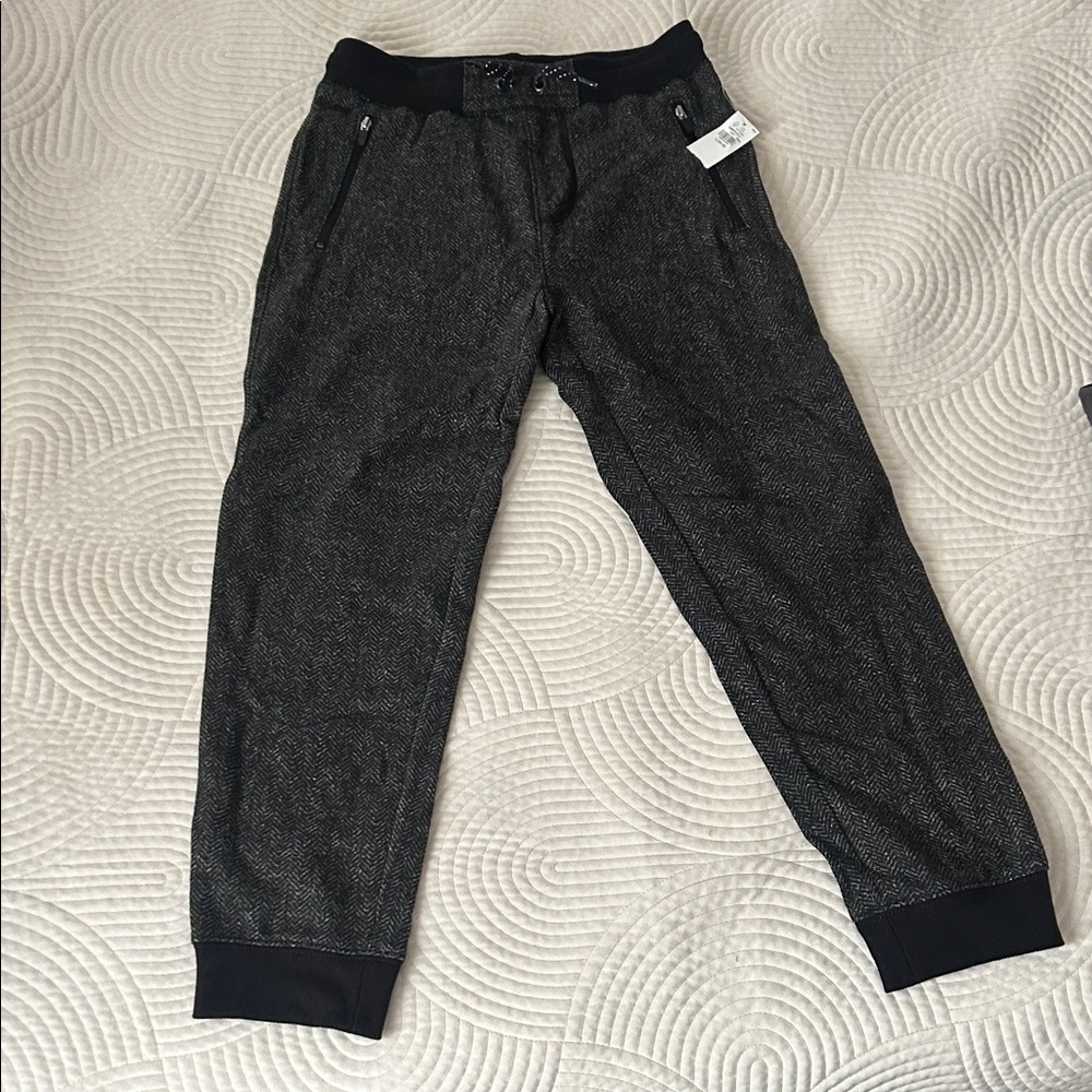NWT Youth Charcoal/Black Jogger Pants with Drawstring